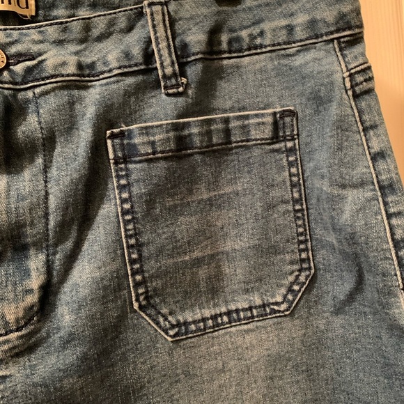 Luvamia Wide Leg Jeans Trendy Cropped Women’s Blue Jeans Cotton Blend Size 2XL - Picture 6 of 16